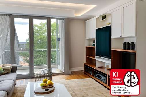 Wohnzimmer - Etagenwohnung in 42853 Remscheid mit 48m² kaufen