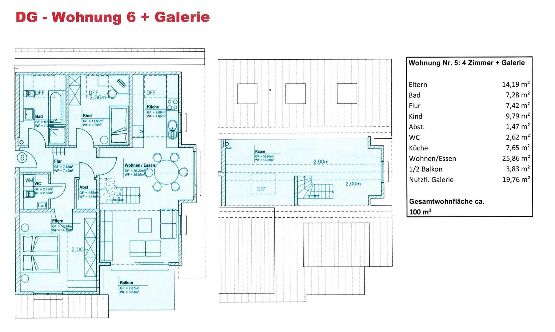 DG-Wohnung6 + Galerie - Dachgeschosswohnung in 79848 Bonndorf mit 100m² kaufen