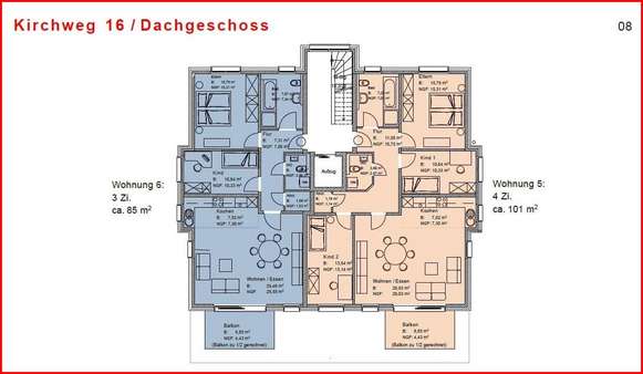 GrundrissDG - Dachgeschosswohnung in 79780 Stühlingen mit 85m² kaufen