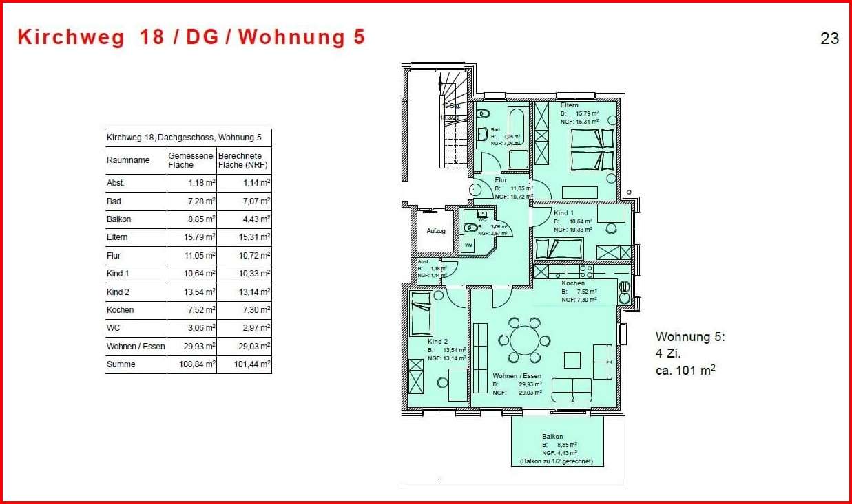 GrundrissWohnung5Kirchweg18 - Dachgeschosswohnung in 79780 Stühlingen mit 101m² kaufen