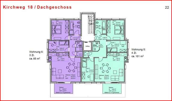 GrundrissDG18 - Dachgeschosswohnung in 79780 Stühlingen mit 85m² kaufen