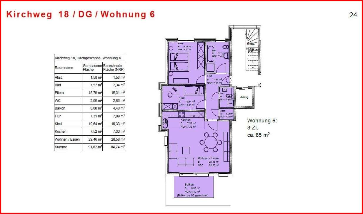 GrundrissWohnung6Kirchweg18 - Dachgeschosswohnung in 79780 Stühlingen mit 85m² kaufen