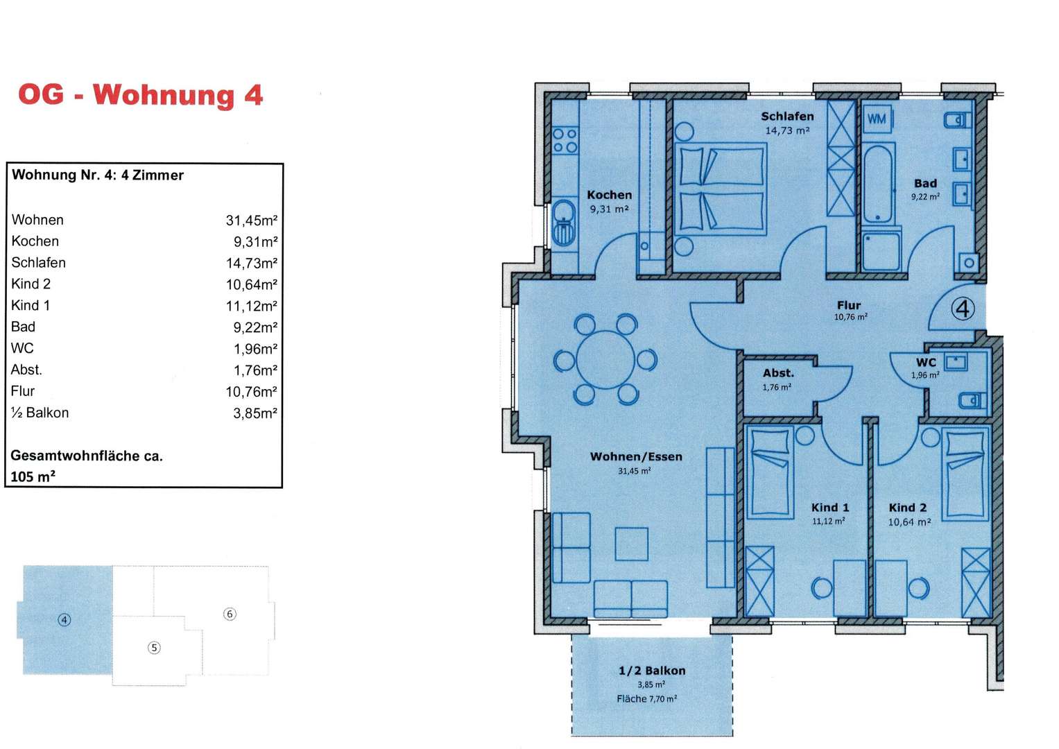Wohnung4 - Etagenwohnung in 79780 Stühlingen mit 105m² kaufen
