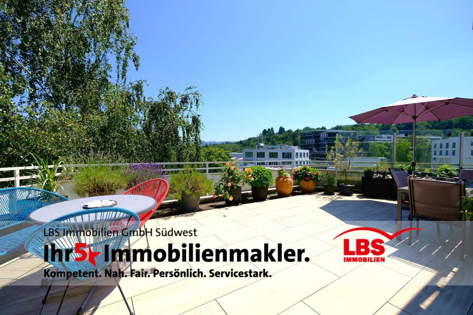 Terrasse - Etagenwohnung in 76530 Baden-Baden mit 111m² kaufen