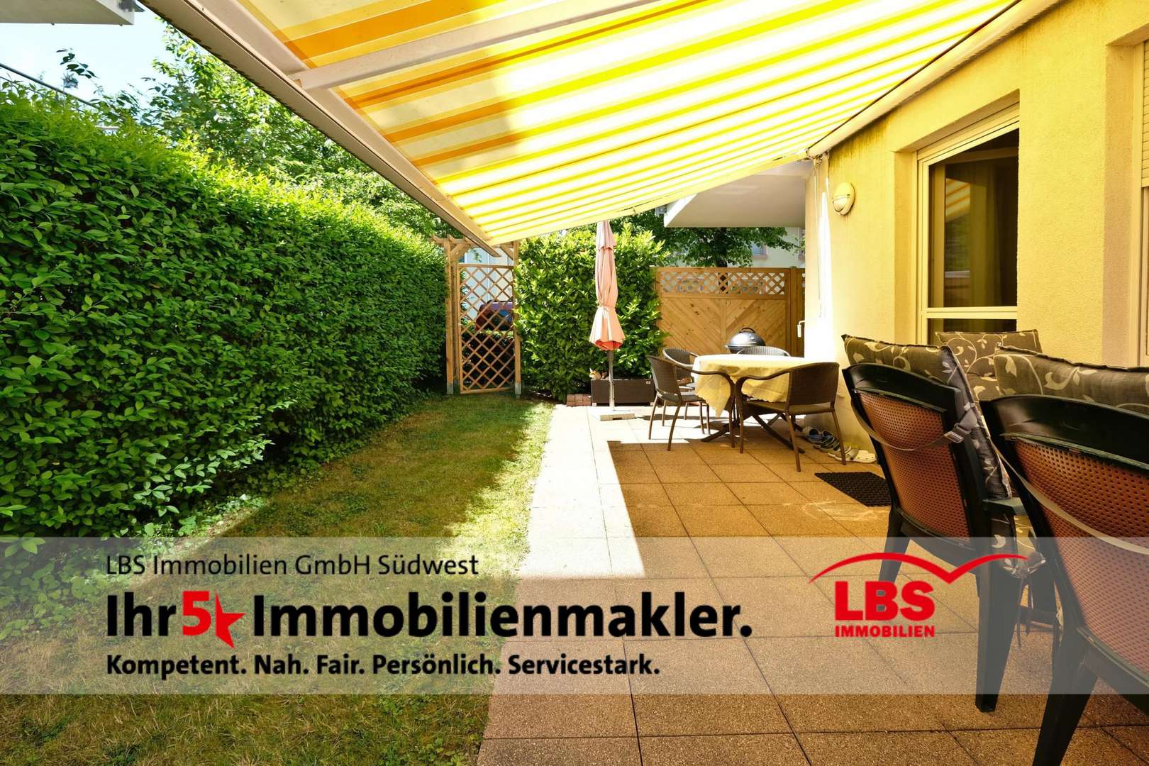 Terrasse _ Garten - Erdgeschosswohnung in 76275 Ettlingen mit 68m² mieten