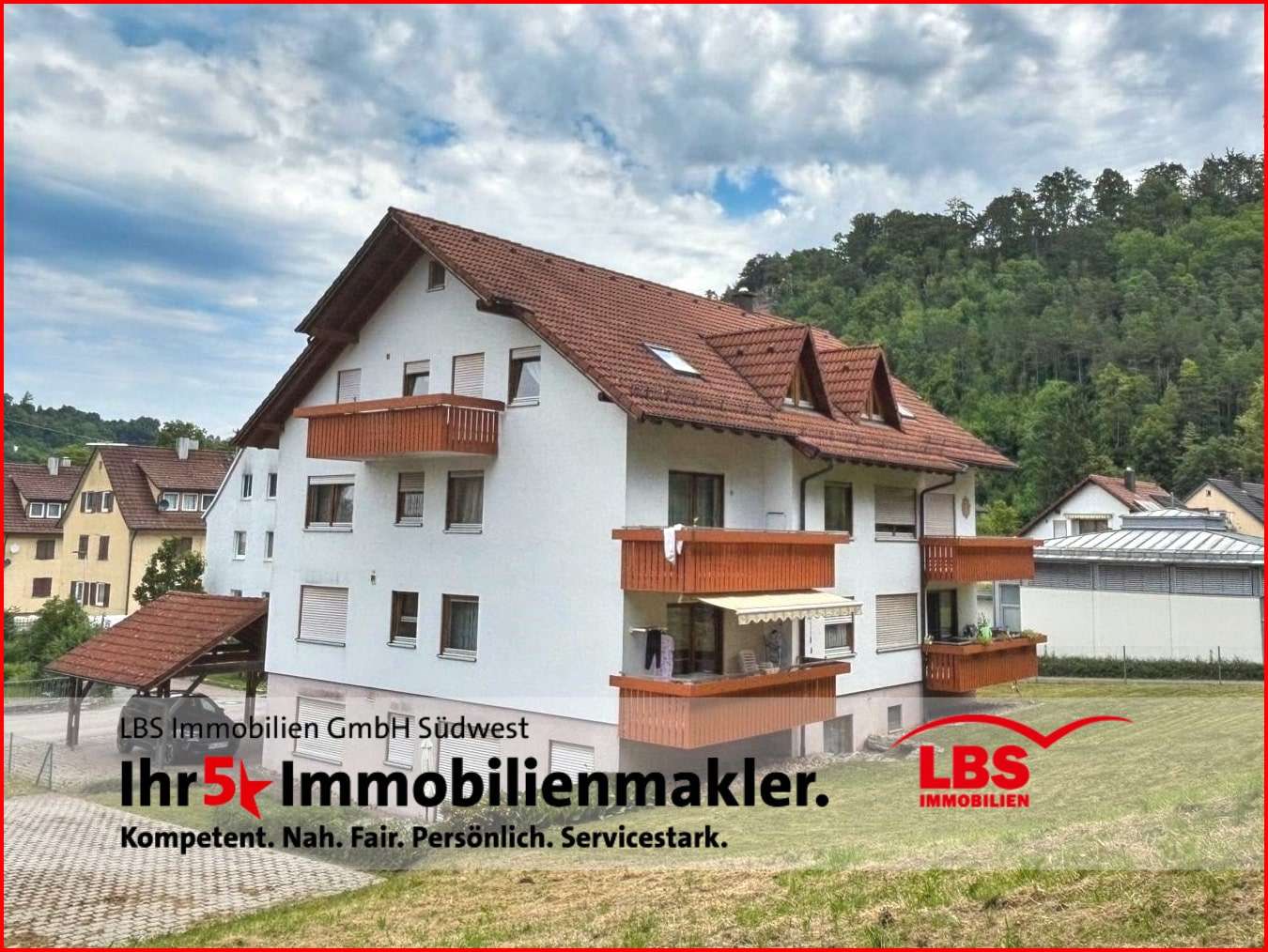 Gartenansicht Gartenansicht - Etagenwohnung in 72172 Sulz mit 77m² kaufen