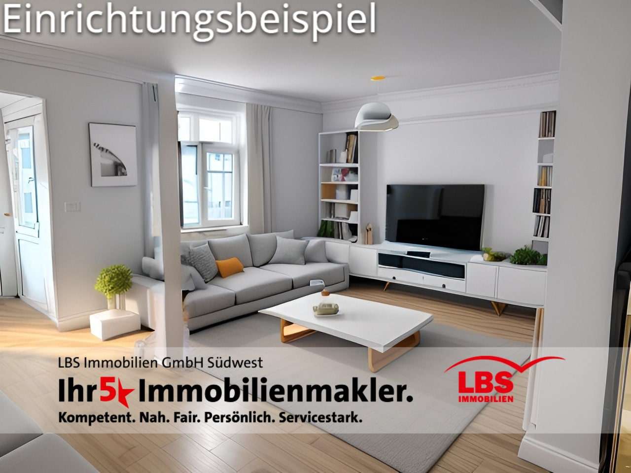 Wohnzimmer- - Etagenwohnung in 76437 Rastatt mit 77m² kaufen
