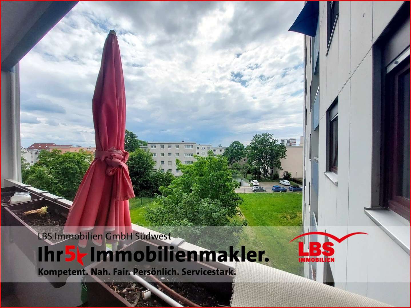 Aussicht Balkon - Etagenwohnung in 69214 Eppelheim mit 98m² kaufen