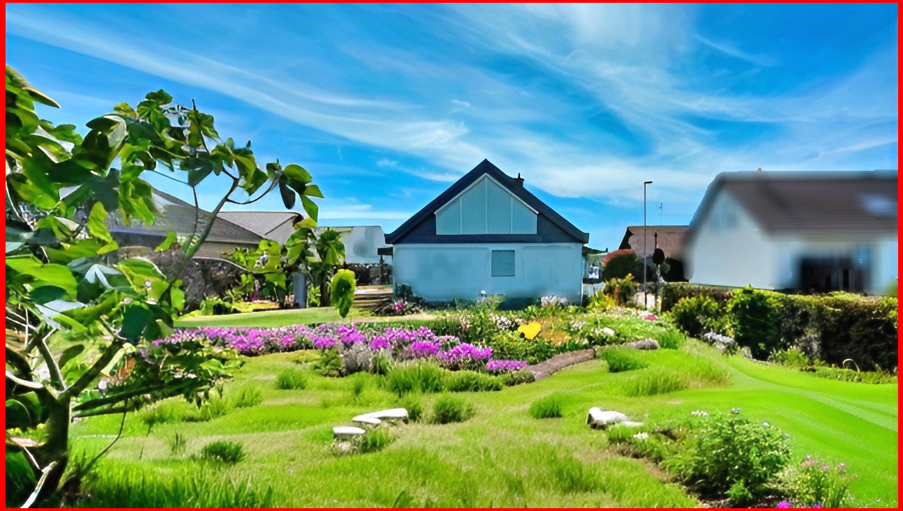Großer Garten (KI-digital verändert) Großer Garten (KI-digital verändert) - Fertighaus in 67126 Hochdorf-Assenheim mit 110m² kaufen