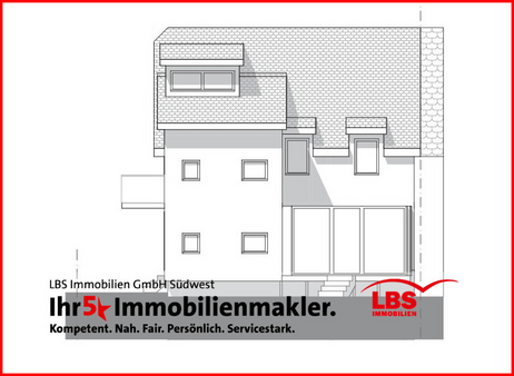 Hausfassade Gartenseite Hausfassade Gartenseite - Doppelhaushälfte in 69412 Eberbach mit 168m² als Kapitalanlage kaufen