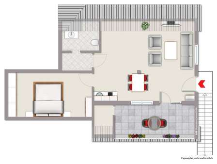 Grundriss - Dachgeschosswohnung in 48734 Reken mit 60m² kaufen