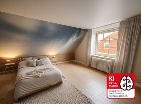 Schlafzimmer I - Doppelhaushälfte in 26532 Großheide mit 95m² kaufen