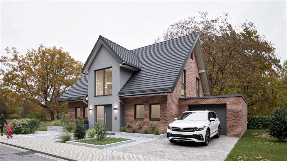 Ansicht straßenseitig Ansicht straßenseitig - Einfamilienhaus in 48653 Coesfeld mit 156m² kaufen