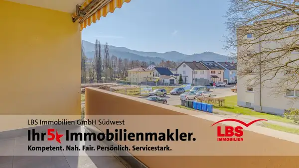 Helle 3-Zimmer-Wohnung mit großem Balkon in ruhiger Lage in Waldkirch!