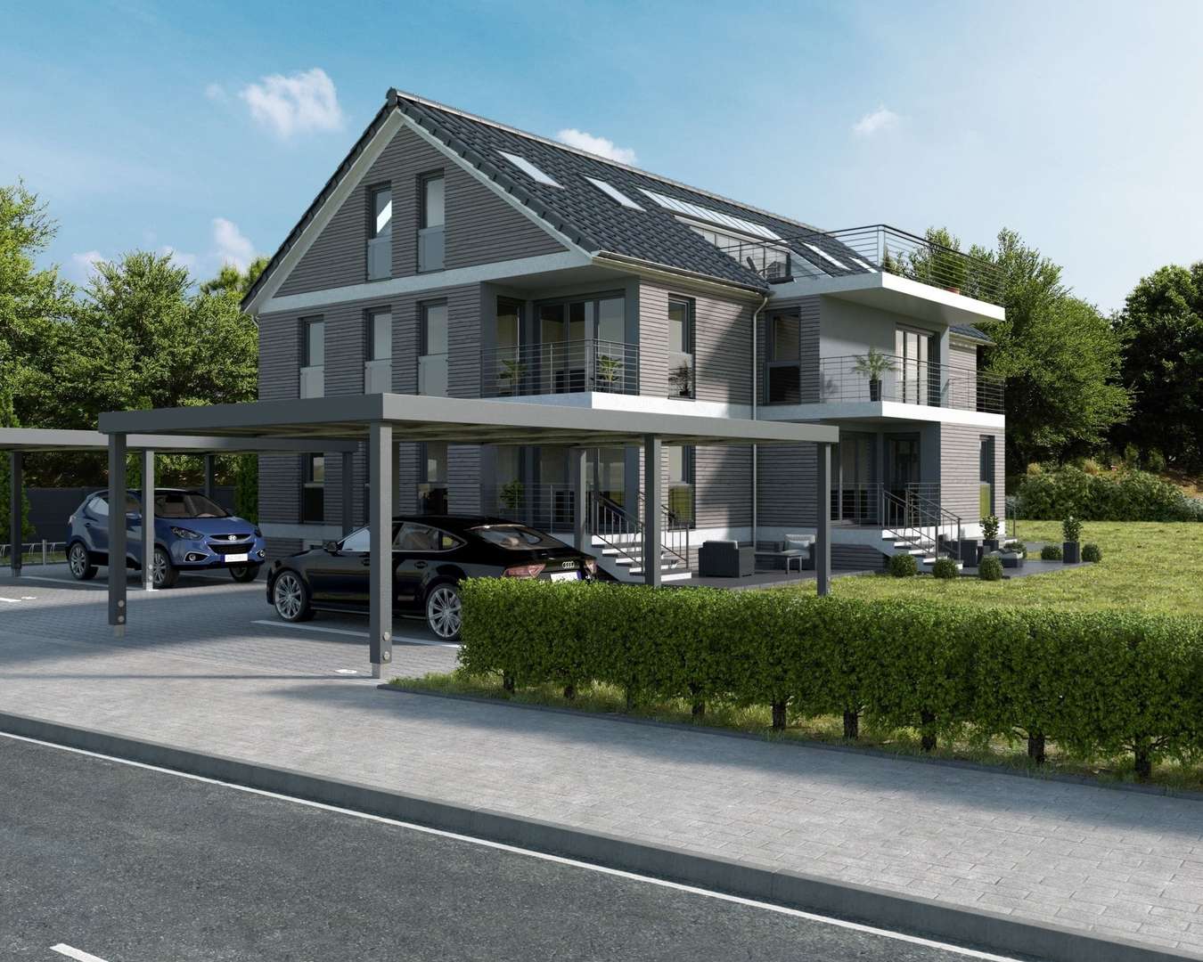 Hausansicht - Maisonette-Wohnung in 25451 Quickborn mit 89m² kaufen