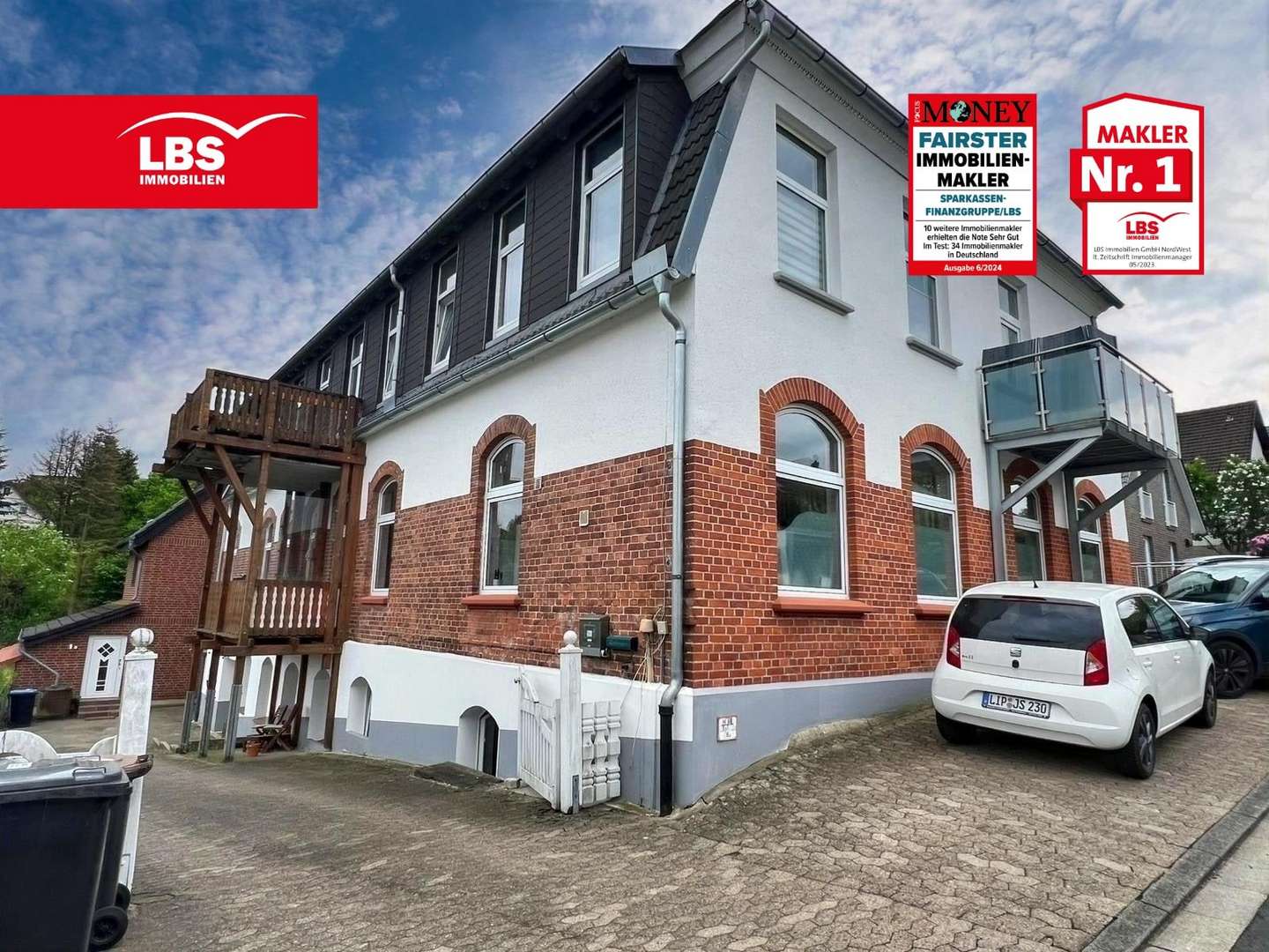 Hausansicht vorne - Etagenwohnung in 32602 Vlotho mit 62m² kaufen