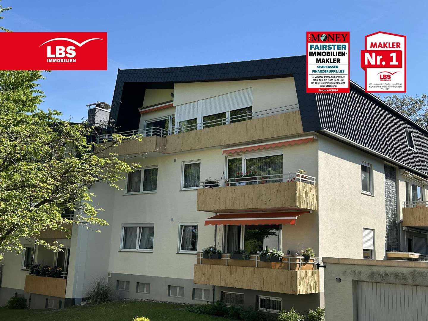Süd-West Ansicht - Dachgeschosswohnung in 32756 Detmold mit 120m² kaufen