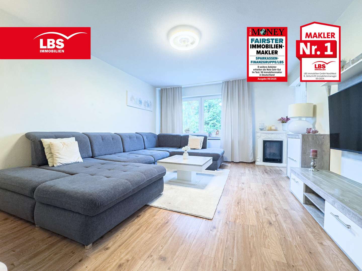 Wohnzimmer - Etagenwohnung in 59558 Lippstadt mit 92m² kaufen