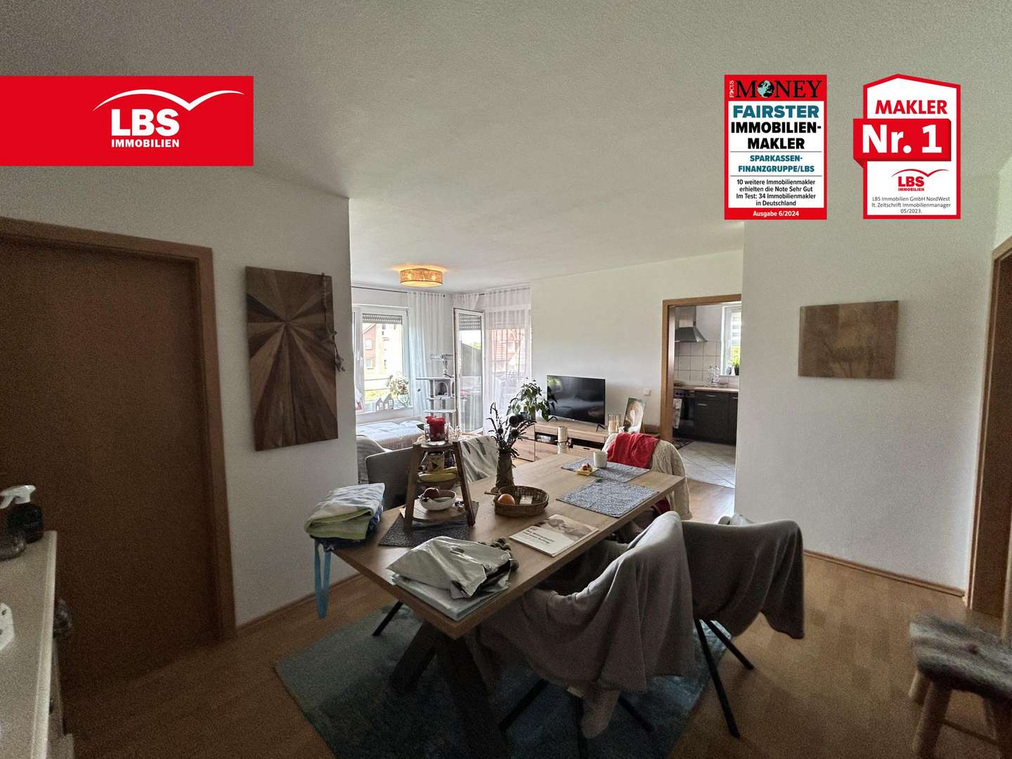 Wohnbereich - Etagenwohnung in 32457 Porta Westfalica mit 96m² kaufen