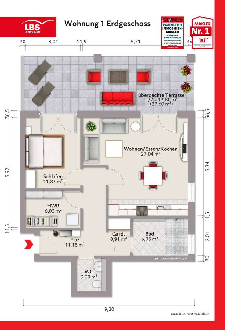 Neubauwohnung - Erdgeschosswohnung in 26125 Oldenburg mit 79m² als Kapitalanlage kaufen