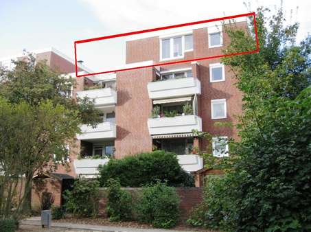 Außenansicht Südfasssade - Etagenwohnung in 38444 Wolfsburg mit 79m² kaufen