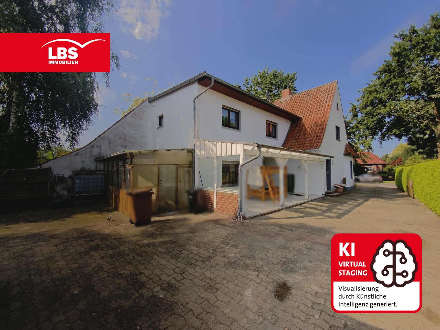 Ansicht vom Hof aus Ansicht vom Hof aus - Doppelhaushälfte in 49356 Diepholz mit 150m² kaufen