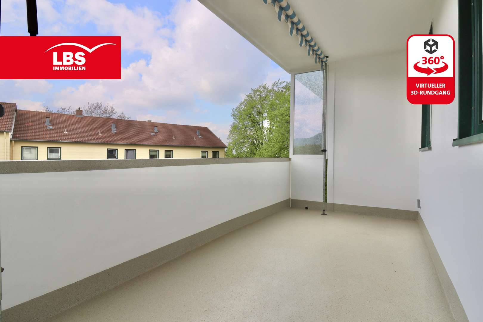 Loggia mit Markise - Etagenwohnung in 38640 Goslar mit 51m² kaufen