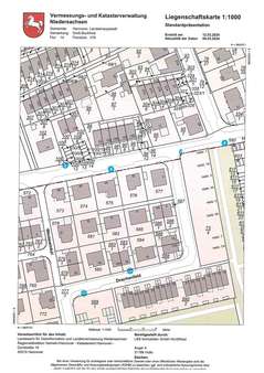 Liegenschaftskarte - Grundstück in 30655 Hannover mit 2084m² kaufen