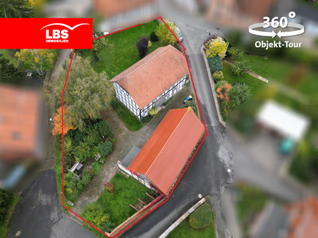 Luftaufnahme mit Eingrenzung - Einfamilienhaus in 38319 Remlingen mit 180m² kaufen