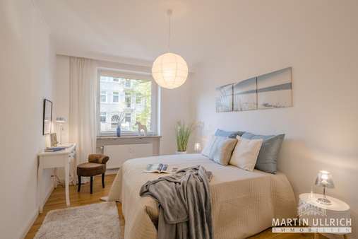Schlafzimmer  - Etagenwohnung in 22085 Hamburg mit 45m² kaufen