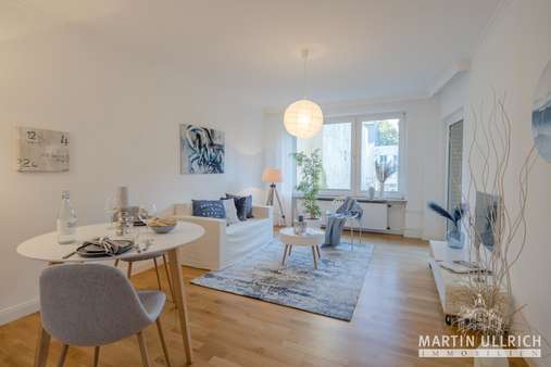 Wohnzimmer  - Etagenwohnung in 22085 Hamburg mit 45m² kaufen