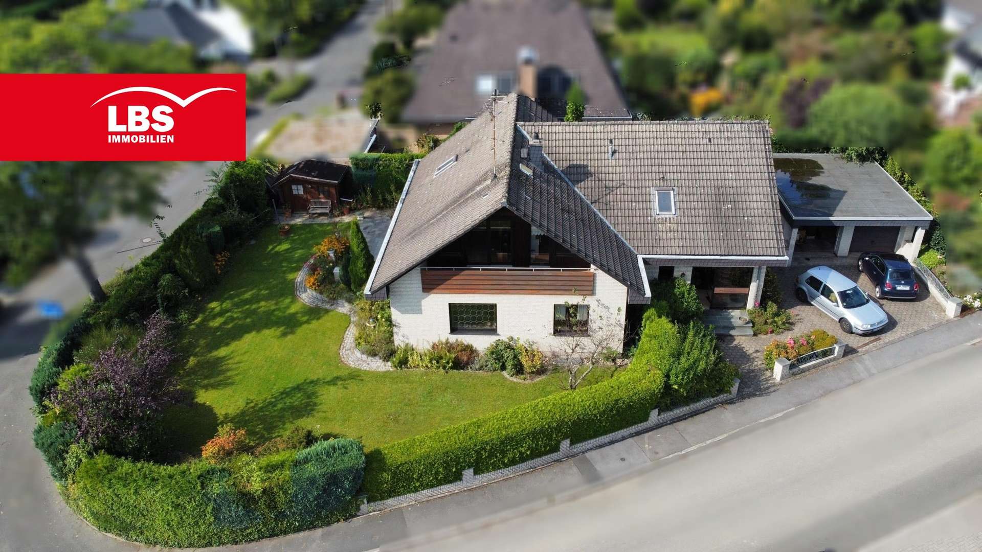 Sicht von oben mit Garten Sicht von oben mit Garten - Einfamilienhaus in 58239 Schwerte mit 208m² kaufen