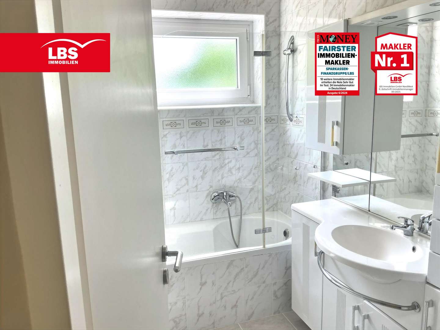 Badezimmer - Etagenwohnung in 32758 Detmold mit 72m² kaufen