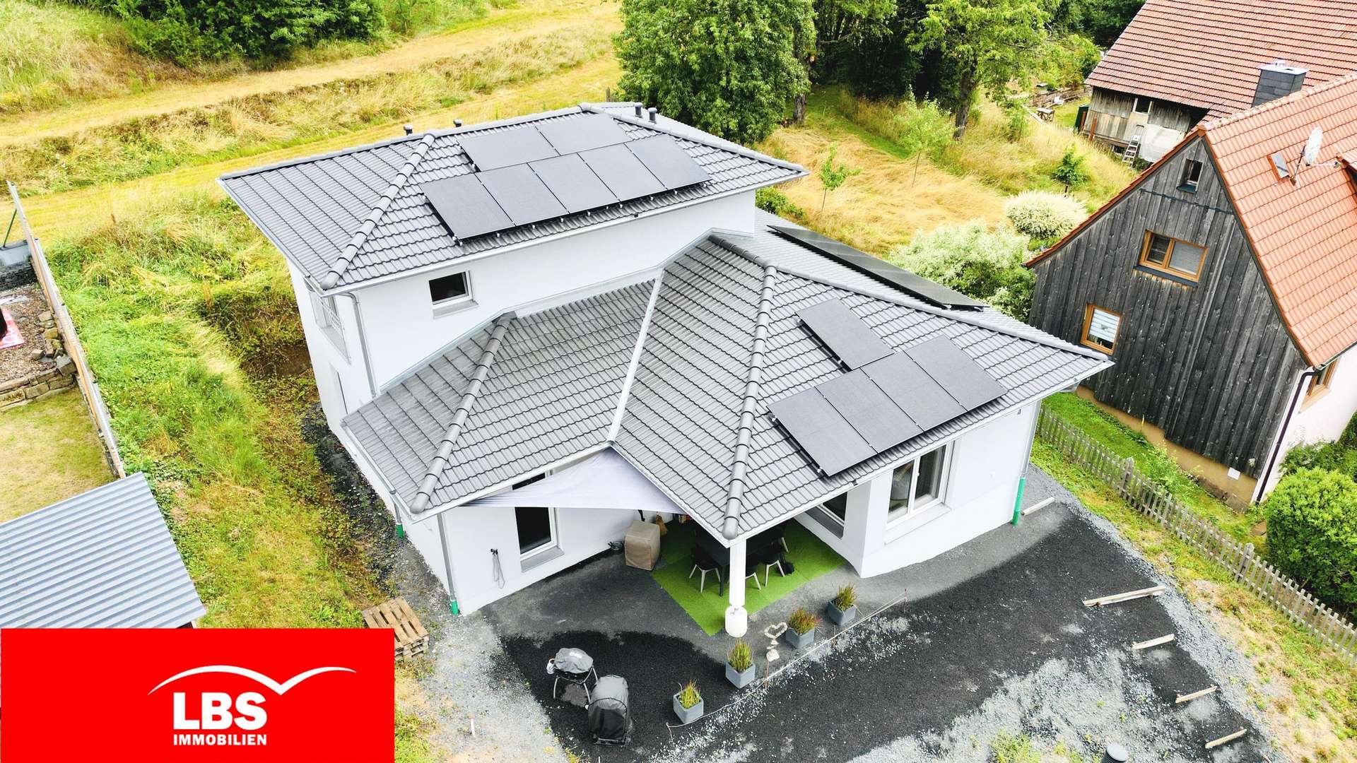 Luftaufnahme - Einfamilienhaus in 36396 Steinau mit 119m² kaufen