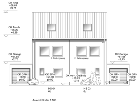 Straßenansicht - Doppelhaushälfte in 45659 Recklinghausen mit 117m² kaufen