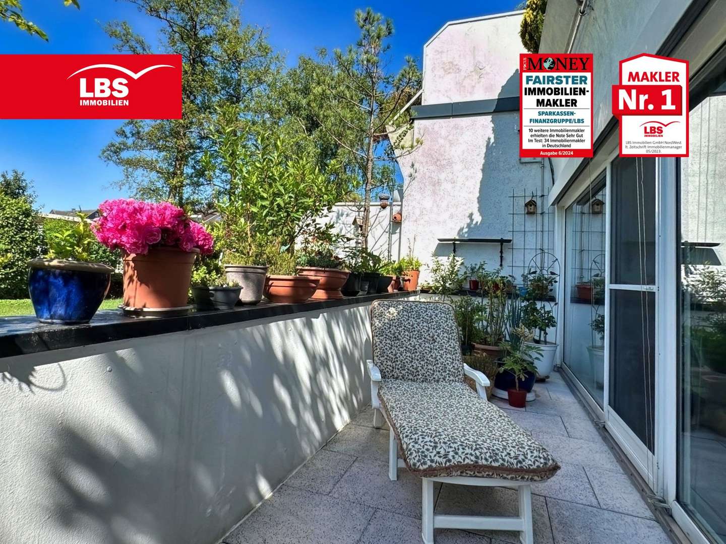 Ausschnitt vom Balkon Ausschnitt vom Balkon - Erdgeschosswohnung in 46286 Dorsten mit 143m² kaufen