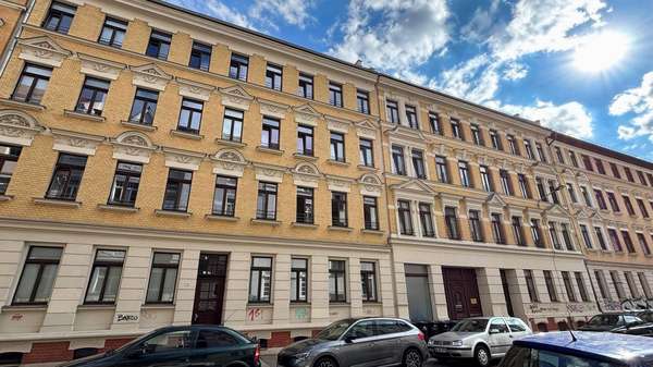Straßenansicht Straßenansicht - Etagenwohnung in 04318 Leipzig mit 65m² als Kapitalanlage kaufen