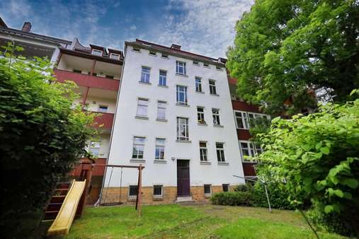 Haus Rückansicht Haus Rückansicht - Maisonette-Wohnung in 04299 Leipzig mit 104m² kaufen