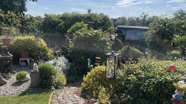 Blick in den Garten - Bungalow in 04838 Laußig mit 125m² kaufen
