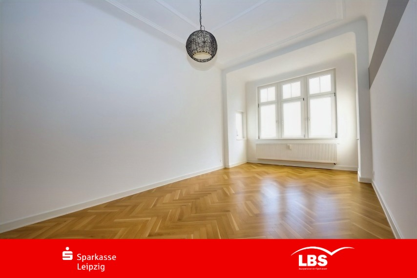 Wohnzimmer (möblierungsfrei visualisiert) Wohnzimmer (möblierungsfrei visualisiert) - Etagenwohnung in 04157 Leipzig mit 45m² kaufen