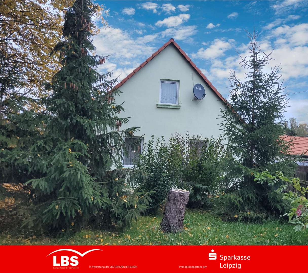 Blick vom Garten auf das Haus Blick vom Garten auf das Haus - Einfamilienhaus in 04567 Kitzscher mit 130m² kaufen