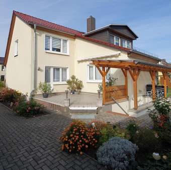 Blick vom Garten - Einfamilienhaus in 04442 Zwenkau mit 110m² kaufen