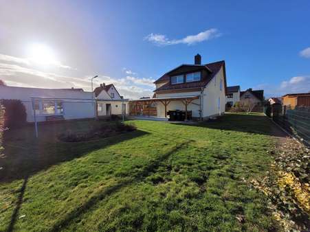 Blick vom Garten - Einfamilienhaus in 04442 Zwenkau mit 110m² kaufen