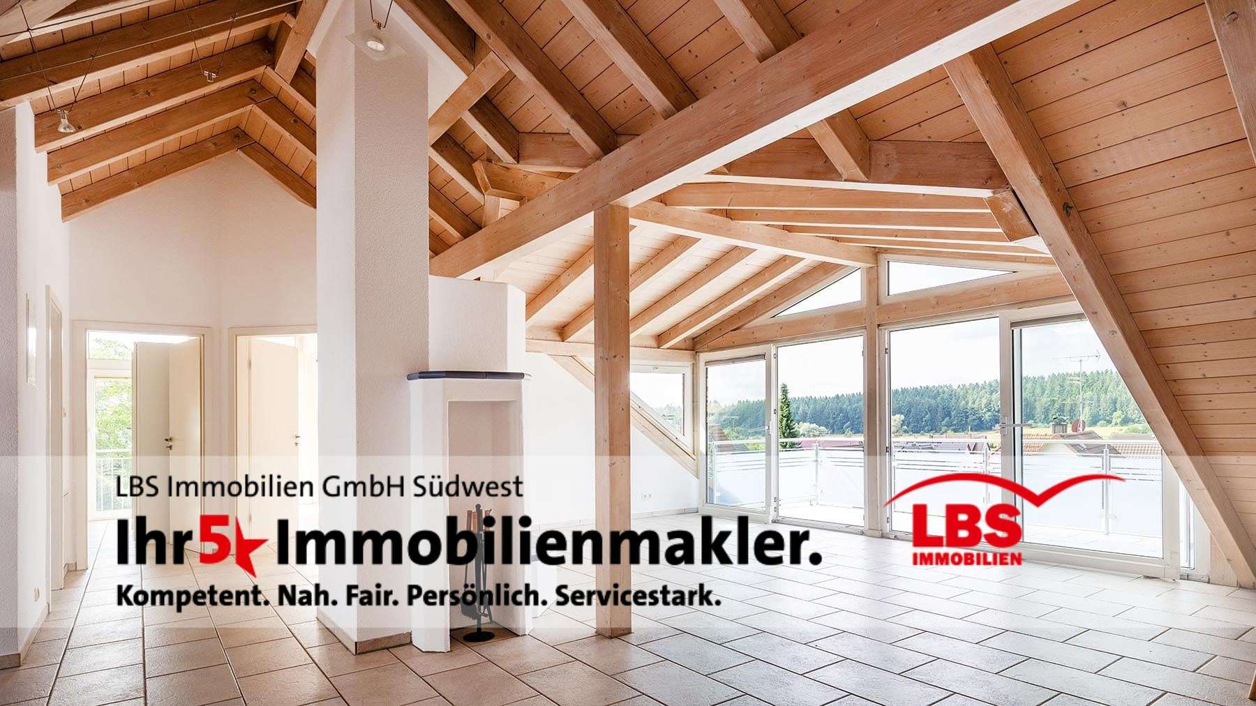 Wohnbereich mit Ofen Wohnbereich mit Ofen - Maisonette-Wohnung in 78315 Radolfzell mit 105m² kaufen