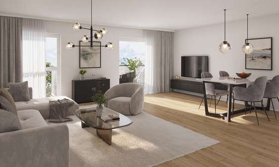 Innenvisualisierung Wohnen - Etagenwohnung in 59227 Ahlen mit 67m² kaufen