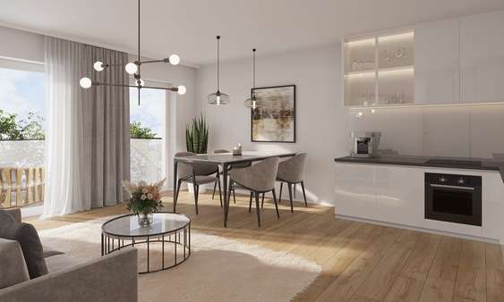 Innenvisualisierung Wohnen - Etagenwohnung in 59227 Ahlen mit 60m² kaufen