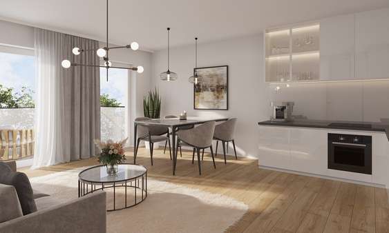 Innenvisualisierung Wohnen - Etagenwohnung in 59227 Ahlen mit 71m² kaufen