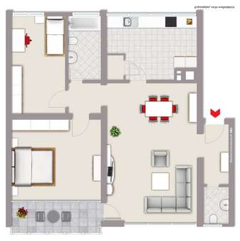 Grundriss - Erdgeschosswohnung in 48157 Münster mit 74m² kaufen