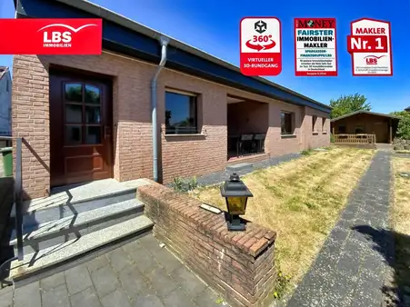 Schöner Bungalow mit Traumgarten
Wohnen auf einer Ebene
