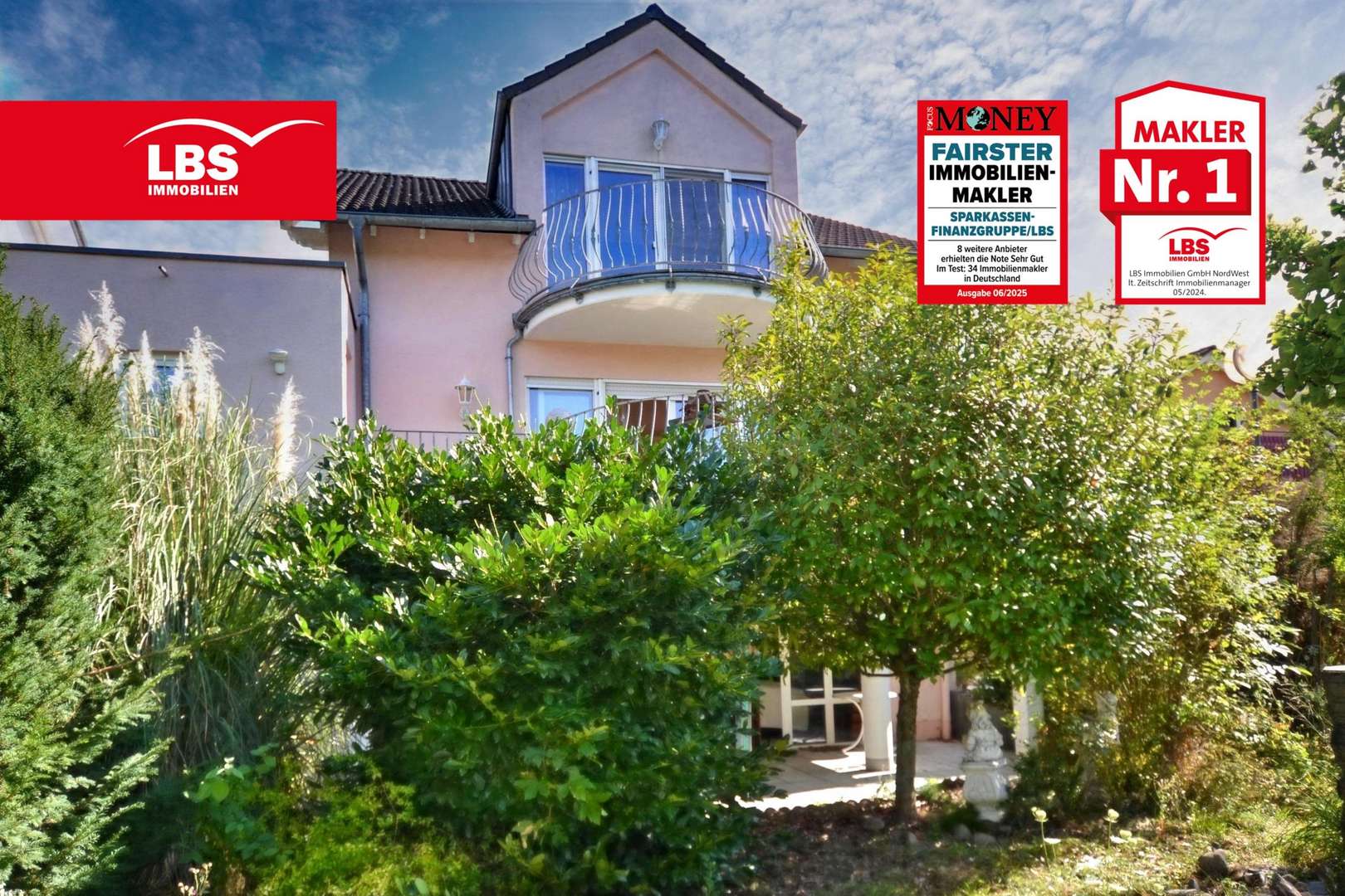Blick vom Garten auf die Immobilie - Einfamilienhaus in 56112 Lahnstein mit 204m² kaufen